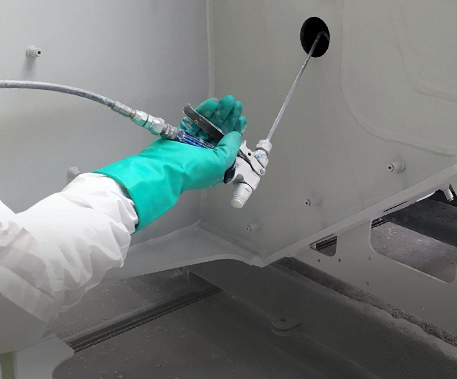 Malowanie rur wewnątrz i miejsc trudno dostępnych