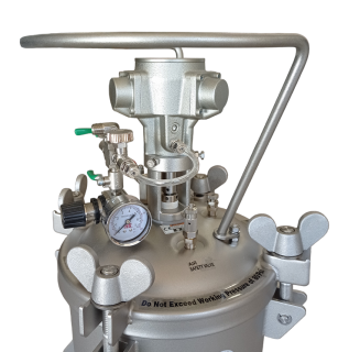 Zbiornik ciśnieniowy 10 l nierdzewny INOX z mieszadłem pneumatycznym