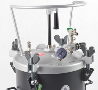 Zbiornik ciśnieniowy 20 l z dolnym wypływem i mieszadłem ręcznym do mas gęstych