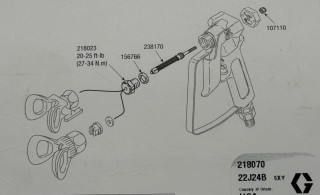 Zestaw naprawczy pistoletu GRACO Contractor & FTx