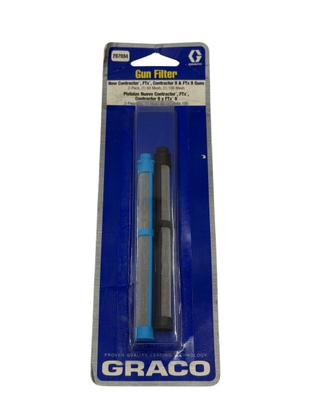 Filtr do pistoletu Filtr paluszkowy EasyOut GRACO czarny 60 mesh + niebieski 100 mesh