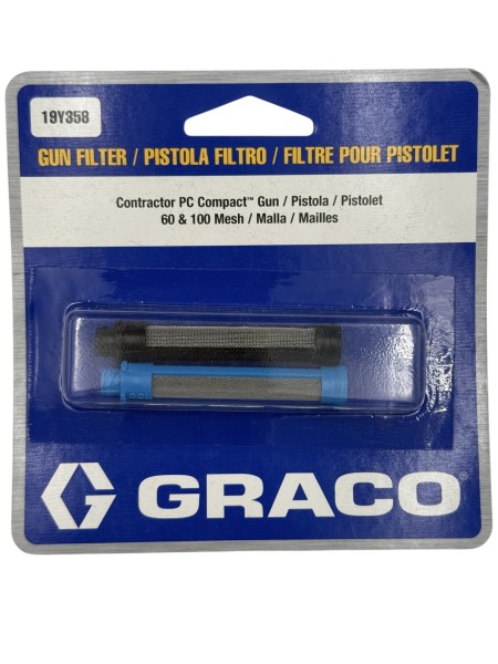 Filtr do pistoletu Filtr paluszkowy Contractor PC Compact czarny 60 mesh + niebieski 100 mesh