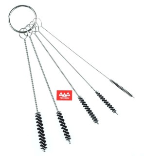 Zestaw szczotek i wyciorów do czyszczenia pistoletów lakierniczych