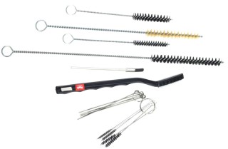 Zestaw szczotek i wyciorów do czyszczenia pistoletów lakierniczych